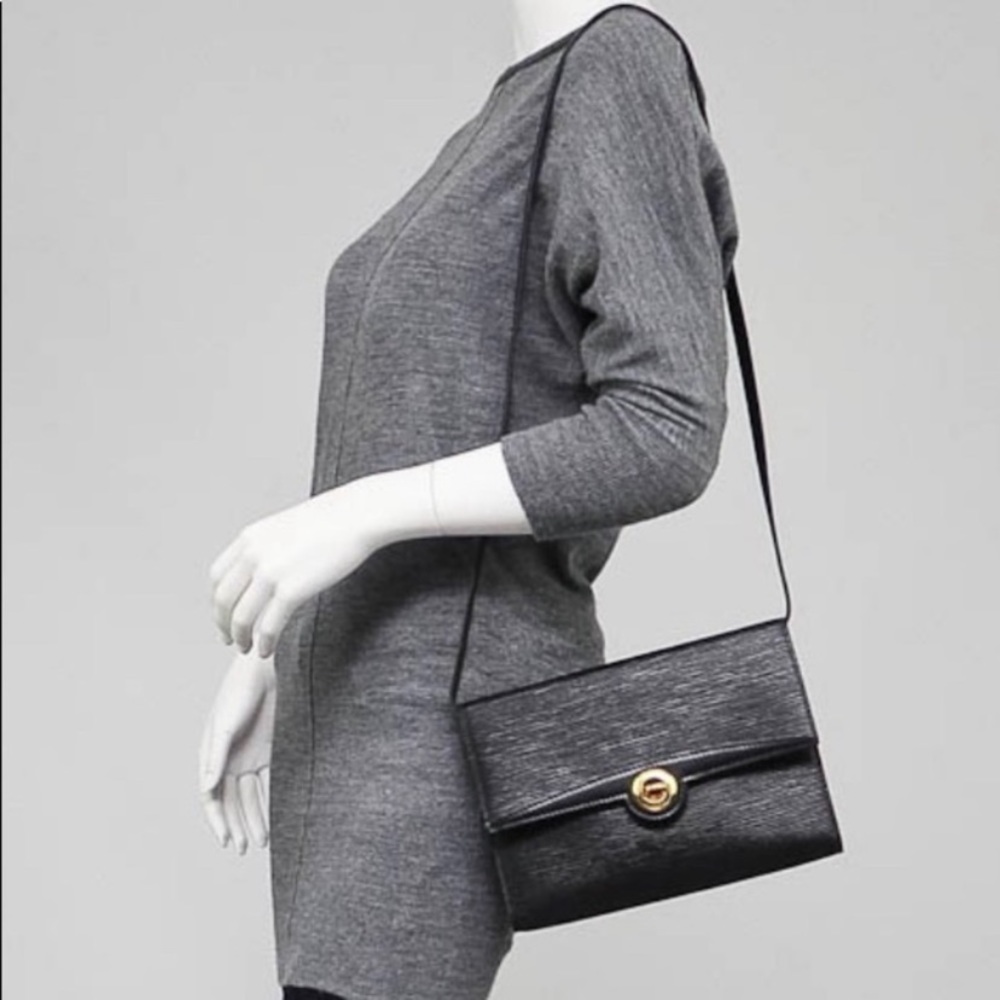 Authentic Louis Vuitton Arche Pochette Clutch Bag Epi Black
